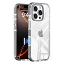 VelaneraiPhone16ProMax用ケースクリア背面透明黄ばみにくい耐黄変落下防止耐衝撃U型バンパー内蔵カメラコントロールカメラレンズ保護スクリーン保護PC+TPUかわいいスマホケース(グレー)