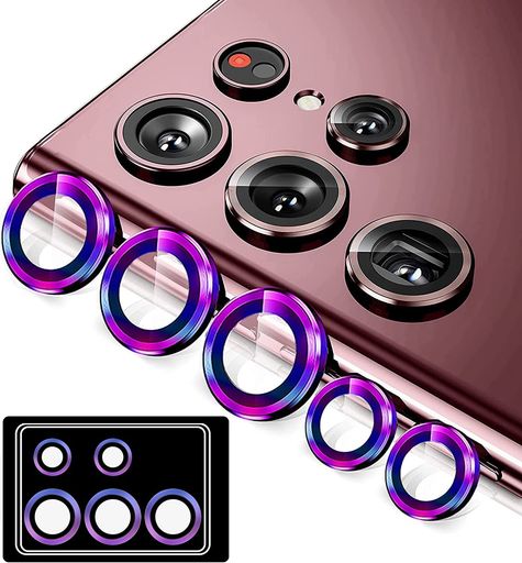 GALAXY S23 ULTRA SC-52D SCG20 用 カメラフィルム [KAKUKI] ギャラクシーS23ウルトラ 用 カメラ保護フィルム 薄型 強化ガラス 耐衝撃 独立型 露出オーバー防止 アルミ合金 カメラカバー (GALAXY S23
