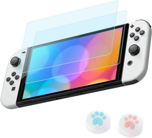 Switch有機ELモデル用ガラスフィルム強化ガラス保護フィルムブルーライトカット目の疲れ軽減日本旭硝子..
