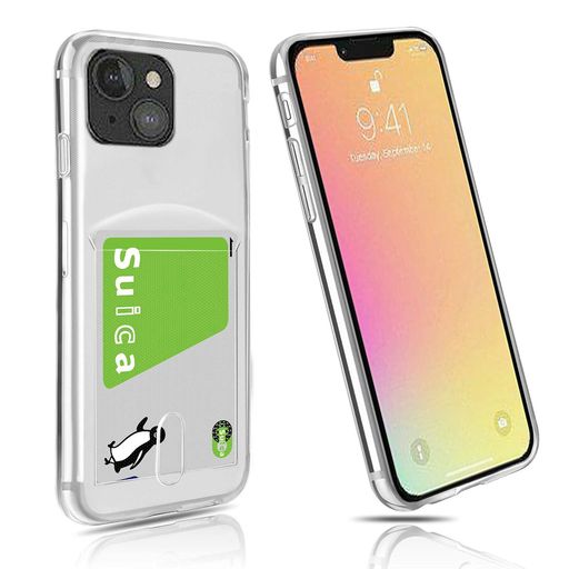 CavoriPhone13MiniスマホケースiPhone13Miniケースカード収納アイフォン13MiniTPUケースクリア13mimi対..
