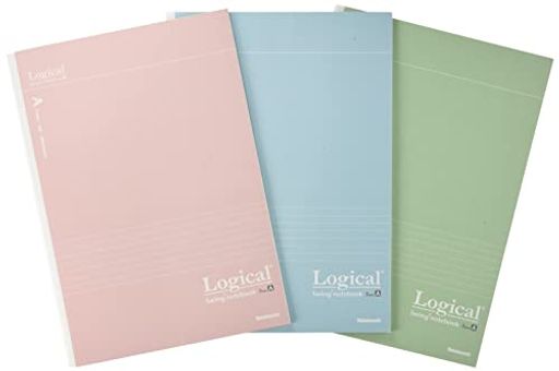 ナカバヤシスイングロジカル抗菌表紙ノートA4/A罫/40枚スモーキーカラー3冊パックNA404A-3P