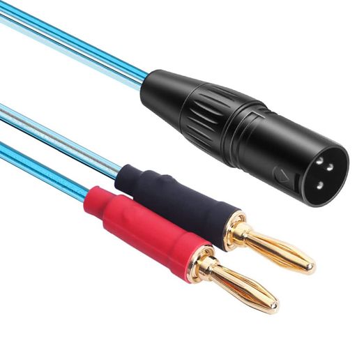 XLR プラグとバナナ の プラグ ケーブルです。XLRキャノンを持つ機器の接続に最適な延長ケーブルです。マイクロホン、ミキサー、パワーアンプなどの接続に最適なキャノンケーブルです。マイクやスピーカー、各種音響機器などの接続ケーブルです。パワード・サブウーハのミニXLR出力に接続できます 無酸素銅線材(Oxygen-free copper)を採用して、信号を高速安定伝送することを確保できて、高音質も確保しています。スタジオ・PA・設備工事など幅広くお使いいただけます。ケーブルも柔らかく使いやすいです。アルミホイルと銅線を採用するから、二重シールドの効果がよくて、干渉防止も強いです 銀メッキ処理を施したXLRステレオキャノンコネクター(オス)とバナナ(オス)プラグを採用し、さびに強く、経年変化による信号劣化の心配が少ない、信号のパフォーマンスを向上させます。銀メッキ処理を施したのXLRキャノンジャックを採用し、伝送ロスを最小限に抑えます ケーブル径:6.7mm このXLR(オス端子)プラグ- バナナ端子(ピンプラグ)コネクター変換ケーブルは3ヶ月の保証を提供しています。