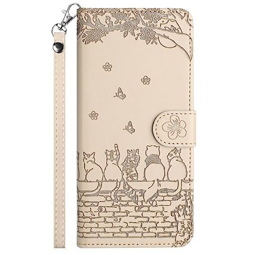 AQUOSsense8ケース手帳型レザーSH-54Ddocomo/SHG11au/楽天モバイルカバー内蔵マグネット軽量耐衝撃【TEDTIKJT】SHG11ケース手帳型スマホケース桜の下の猫aquossense8