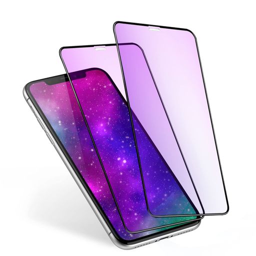 【ブルーライトカット】iPhone11/iPhoneXR用ガラスフィルムブルーライト液晶保護フィルムアイホン11/XR用強化ガラス【耐衝撃/貼り付け簡単/全面保護/高透過率/指紋防止/硬度9H/2枚入り】