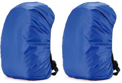 [BASICEST] リュックカバー 2個 レインカバー ザックカバー 防水 雨よけ 収納袋付き 30L - 50L (ブルー)