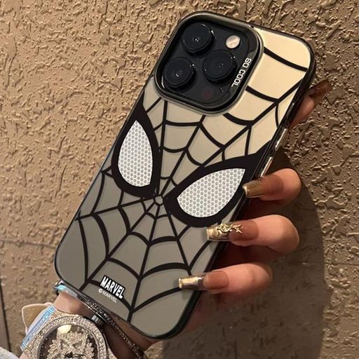 人気iPhone15Plus用ケーススパイダーマンiphone用保護カバーアニメ漫画おしゃれスマホケースキャラクターバンパーレンズ保護ワイヤレス充電対応アイフォン15Plus用A