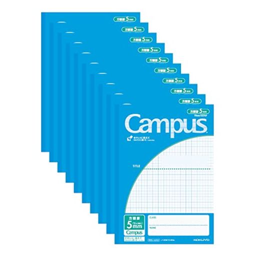 コクヨ(KOKUYO)ノートキャンパスノート用途別B55mm方眼罫30枚青10冊セットノ-30S10-5NBX10