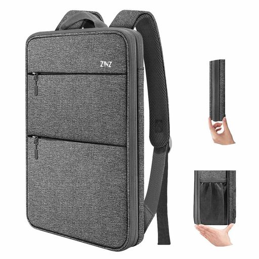 [ZINZ]超薄拡張可能1515.616インチPCバックパックビジネスリュックUSB充電ポート通勤通学旅行パソコンバッグD01G01