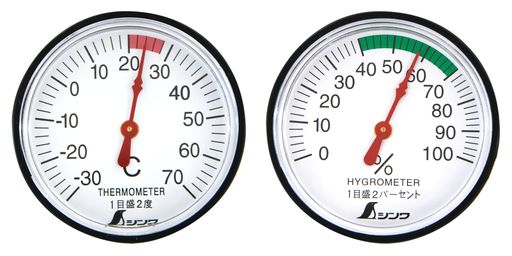 シンワ測定(ShinwaSokutei)温度計湿度計セットアナログST-4丸型4.5cm72674