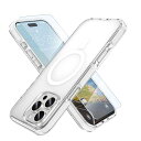 MILPROXiPhone16ProMax用ケースクリアMagsafe対応マグネット搭載滑り止めカメラコントロールカット対応黄ばみなし超耐衝撃マグセーフ対応1枚強化ガラスフィルム付き6.9インチチタンホワイト