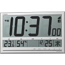 リズム(RHYTHM)シチズン掛け時計置き時計電波時計大型液晶温度・湿度計付きシルバー20.7x33.0x2.8cmCITIZEN8RZ200-003