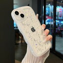 ZTOFERAiPhone13用波状のケース透明クリアケースかわいいカーリーウェーブシェイプデザインおしゃれキラキラ星スマホケースソフトTPUバンパーケーススターパターン軽量耐衝撃人気韓国アイ…