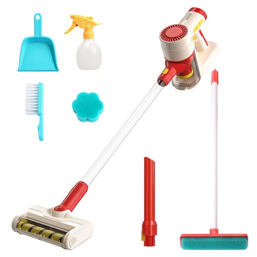 CuteStone掃除機おもちゃおままごと家事セット知育玩具ごっこ遊び電動式効果音付き真実な体験お掃除セット子供用クリーニング・プレイセット女の子男の子誕生日プレゼント入園祝い子供…