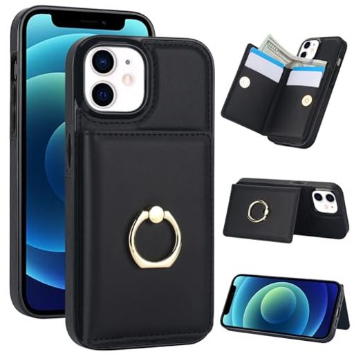 NoaivokyforiPhone11ケース手帳型財布型いphone11ケース手帳型背面カード収納スタンド機能スマホケースいPhone11ケースリング付きいホン11カバー携帯ケースcaseおしゃれRFIDブロック機能
