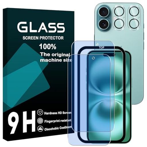 対応iPhone16Plusフイルムブルーライトカットガイド枠付き【2 2枚セッ-AGC旭硝子】iPhone16plusガラスフイルム レンズフィルムアイホン16plus液晶保護フィルムアイフォン16plus強化ガラス