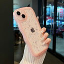 ZTOFERAiPhone14用波状のケース透明クリアケースかわいいカーリーウェーブシェイプデザインおしゃれキラキラ星スマホケースソフトTPUバンパーケーススターパターン軽量耐衝撃人気韓国アイ…