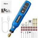 YooiDOミニルーターリューター3.7V無線ルーター3段変速最大16000RPM/Min42pcsワイヤレスリュータールーター工具TYPE-C充電式研磨/彫刻/切削/穴あけ/汚れ落とし/錆落とし/切断/つや出し/ネイルアート