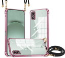 AQUOSwish3ケースクリアショルダー新型韓国可愛い薄型軽量TPUバンパーメッキ加工耐衝撃aquoswish3対応カバー首掛け肩掛け斜めかけ縄掛けストラップ付き1.5MM取り外し調節可能なsharp