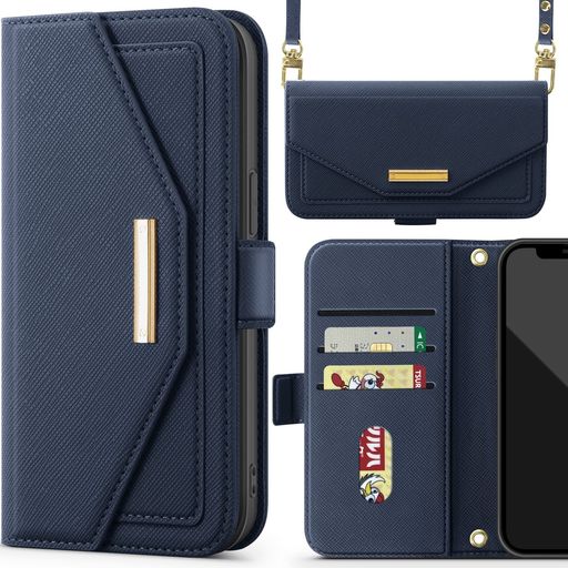 NODALAiPhone11Pro用ケース手帳型ショルダースマホケースいphone11pro携帯ケース肩掛け斜めがけアイフォン11プロカバー財布型あいふおん11proカード収納小銭入れミラー付き女性鏡付き