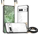 GOOGLE PIXEL 8A ケース クリア ショルダー 新型韓国 可愛い 薄型 軽量 TPU バンパー メッキ加工 耐衝撃 ピクセル8A カバー 首掛け 肩掛け 斜めかけ 縄掛けストラップ付き 1.5MM 取り外し調節可能な GOOGLE PIXEL(2)