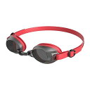 SPEEDO(スピード) スイミングゴーグル JET 曇り止めUVカットレンズ 大人向けのフリーサイズ ユニセックス SE02110 ブラック/レッド FREE(4)