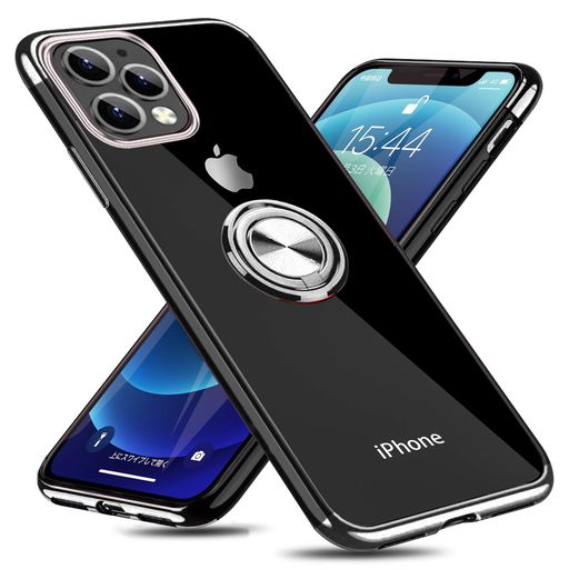 樂天商城 - iPhone13ProMax用ケースリング付きクリア耐衝撃スタンド機能透明TPU車載ホルダー対応落下防止防塵薄型軽量一体型変形防止全面保護カバーアイフォン用ケース銀W-YXZH-35-04