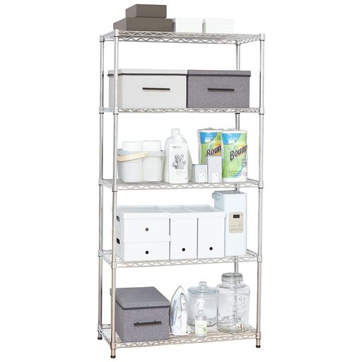 ドウシシャ ラック スチールラック 棚 5段 収納 幅85.5×奥行40.5×高さ174CM 全体耐