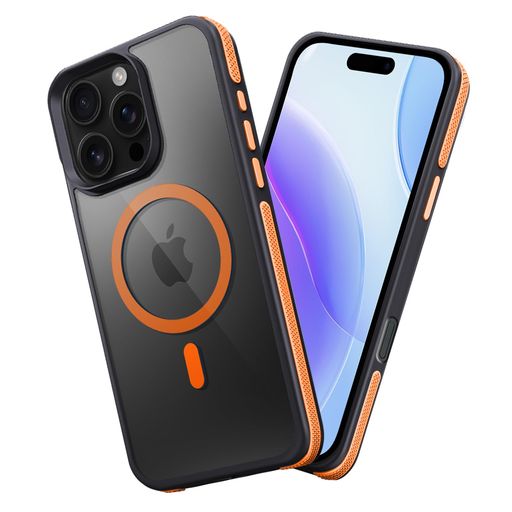 Rakuten - fagazzfuiPhone16ProMaxケースMagSafe対応耐衝撃半透明【滑り止めと衝突防止のツーインワンエッジ】アイフォン16ProMaxスマホケース衝撃吸収滑り止め傷防止のいpほね16ProMaxカバー
