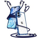 iPhone16Plus用ケースクリアショルダーiPhone16plusスマホケースアイフォン16plusカバー肩掛け斜めかけ縄掛けケース透明薄型軽量TPU携帯ケース紐付き斜めがけ織りストラップ付き長さ調整可能