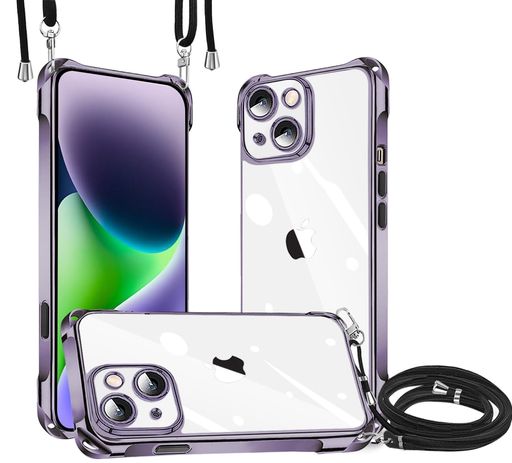 乐天商城 - iPhone15用ケースクリアショルダーTPUメッキ加工アイフォン15ケース新型韓国チャームシリーズ肩掛け斜めかけ首掛け縄掛けiphone15カバー縄掛長さ調整可能薄型軽量耐衝撃1.5MM取り外し可能