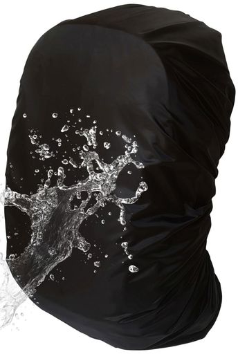 [BEACO] レインカバー リュック 通学ザックカバー 十字ベルト 30L 20L 収納袋付きブラックM