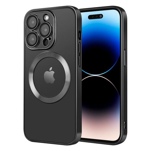 乐天商城 - 2023年新型iPhone14Pro用ケースMagSafe対応6.1インチ黄変防止米軍MIL規格取得耐衝撃軽薄型iPhone14Proケース耐久性カメラ保護透明iphone14proカバー(ブラック)