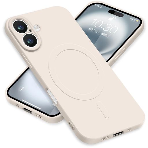 ZHUAZHULEケース用のiPhone16Plusアイフォン16PlusスマホケースMagSafe対応シリコンカバー耐衝撃レンズ保護マグネット搭載車載ホルダーワイヤレス充電対応ストラップホール付きオシャレ指紋防…