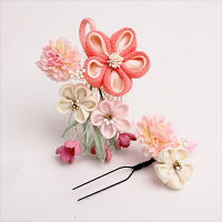 装いに清楚さを添える可憐な草花の髪飾り大・小2個セット/華やか/かわいい/ガーリー