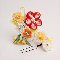 装いに清楚さを添える可憐な草花の髪飾り大・小2個セット/華やか/かわいい/ガーリー