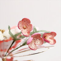装いに清楚さを添える可憐な草花の髪飾り大・小2個セット/華やか/かわいい/ガーリー
