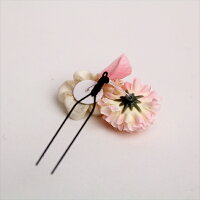 装いに清楚さを添える可憐な草花の髪飾り大・小2個セット/華やか/かわいい/ガーリー