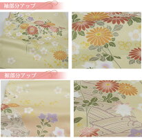 訪問着レンタル19点フルコーディネートセット「ピンク地に緑ぼかし菊と桜」往復送料無料
