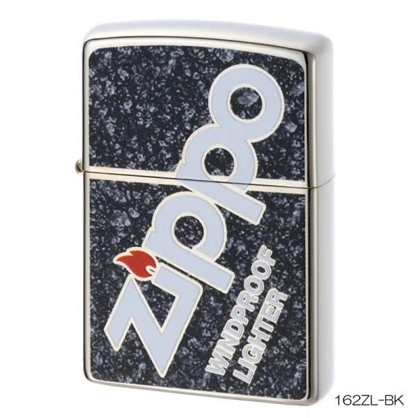 Zippo ジッポー オイルライター 162ベース ロゴ logo 両面ダブルフルカラー ブラック