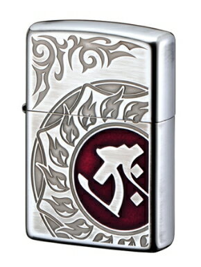 Zippo ジッポー オイルライター 梵字 タラーク タトゥー柄 丑 寅 干支 銀メッキ イブシ仕上げ エッチング