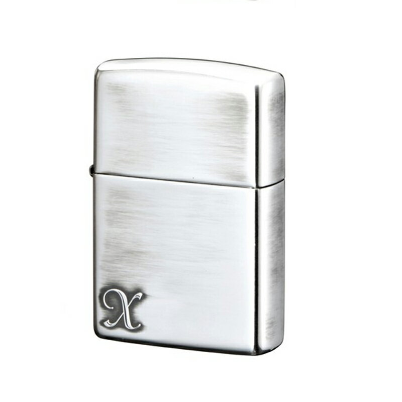 Zippo ジッポー オイルライター アルファベット X 銀メッキ イブシ仕上げ