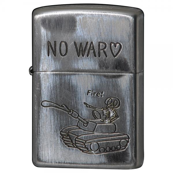 Zippo ジッポー オイルライター 2UDS-NOWAR SKULL NO WARドクロ 銀メッキいぶし ユーズド仕上げ エッチ..