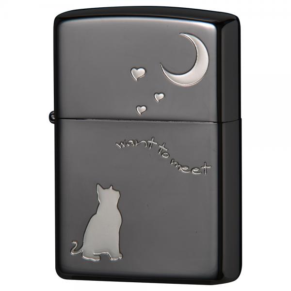 Zippo ジッポー オイルライター 2CAT-BNA CAT 猫 ネコ CAT in Love 恋する猫 ブラックニッケル
