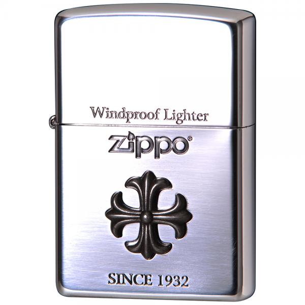 Zippo ジッポー オイルライター 2CM-1 クロスメタル シルバーイブシ