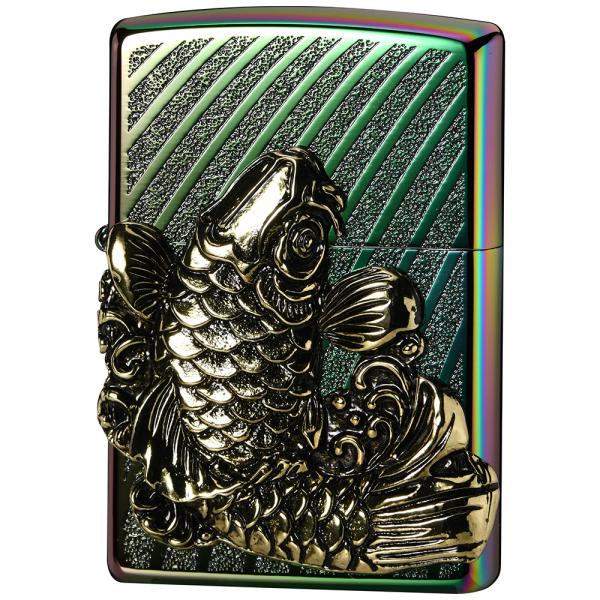 Zippo ジッポー オイルライター 登竜門TC(R)Br 両面エッチング チタンコーティング 表面メタル貼り