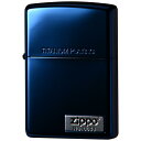 Zippo ジッポー オイルライター チタンコート&ワンポイントロゴ 青チタンコーティング エッチング メタル貼り シリアルナンバー