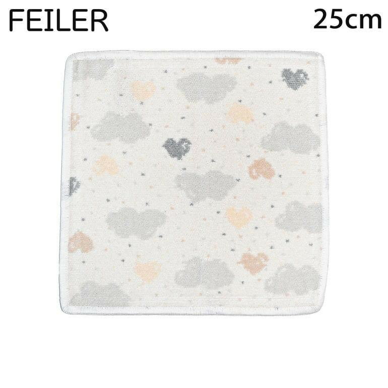 FEILER フェイラー ハンカチ ハンドタオル 25cm レディース ラブリー スカイ ホワイト