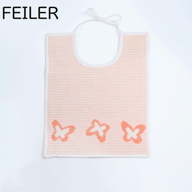 FEILER フェイラー スタイ よだれかけ ビブ 30cm×25cm リボン結びタイプ ミーア ホワイト