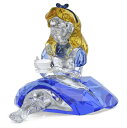 SWAROVSKI スワロフスキー クリスタルフィギュア Disney ディズニー 不思議の国のアリス アリス ブルー マルチカラー インテリア オブジェ 置物