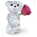 SWAROVSKI スワロフスキー クリスタルフィギュア フィギュリン Krisベア A Rose with Love インテリア オブジェ 置物(3)